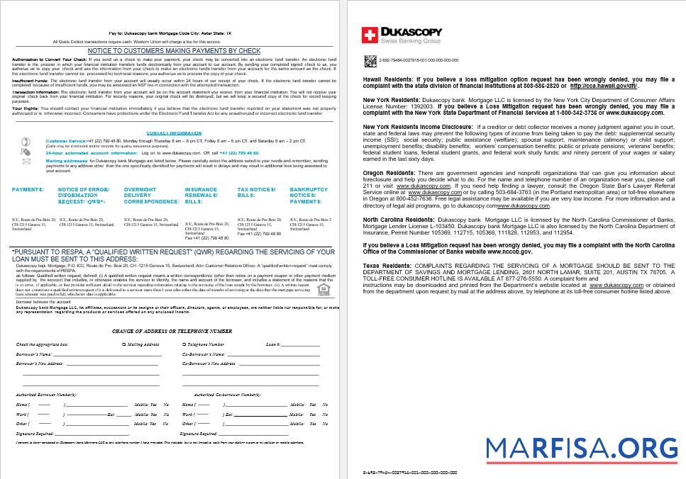 Downloadable Switzerland Dukascopy bank mortgage loan statement in Word and PDF formats , 8 pages 3 4 example
